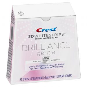 Bieliace pásiky Crest 3D BRILLIANCE gentle - na citlivé zuby